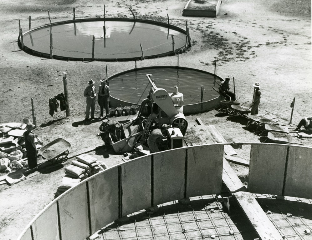 Construction of water tanks for water conservation